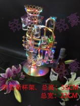 Creative LED bar KTV charging colorful luminous stainless steel waist drum small waist shape champagne holder cup holder