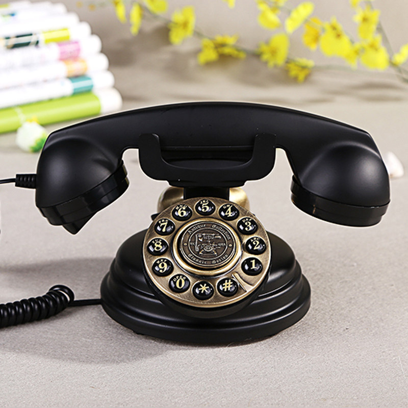 Los Bella 1925 Tulip European Antique Fixed Telephone Retro Creative Metal Office Home Landline
