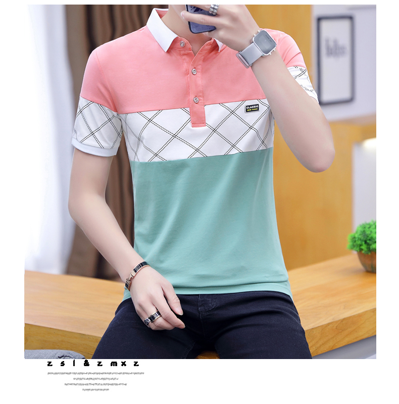 Áo thun nam ngắn tay cotton mùa hè ve áo - Polo áo thun nam polo