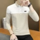 Áo thun nam dài tay cotton ve áo POLO mùa đông nam body có cổ áo sơ mi có cổ áo cộng với quần áo nhung active shirt