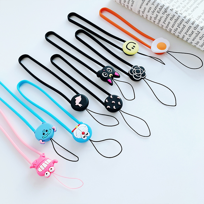 Mobile phone hanging rope silicone cartoon cute rope U disc USB with body disc key hanging pendant hanging pendant hanging hand tennis red personality creative female male apple sling short guard wrist anti-loss small mobile phone hanging rope