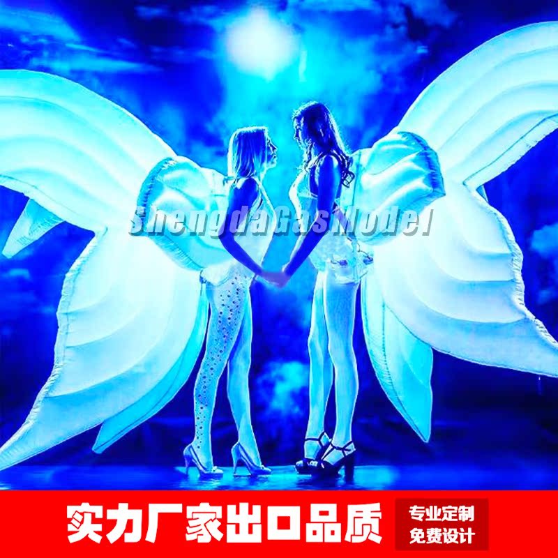 Inflatable wings gas modeler wearing butterfly angel wings model tour Parade Props Show Performance