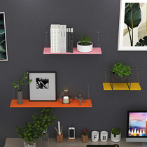 Shelf Wall creative hanging wall partition bookshelf living room wall wall decoration shelf bedroom non-punching