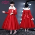 Đầm trẻ em công chúa đầm 2018 thu đông mới cộng với nhung dài tay trang phục piano bé gái váy xòe mềm mại quan ao tre em Váy trẻ em