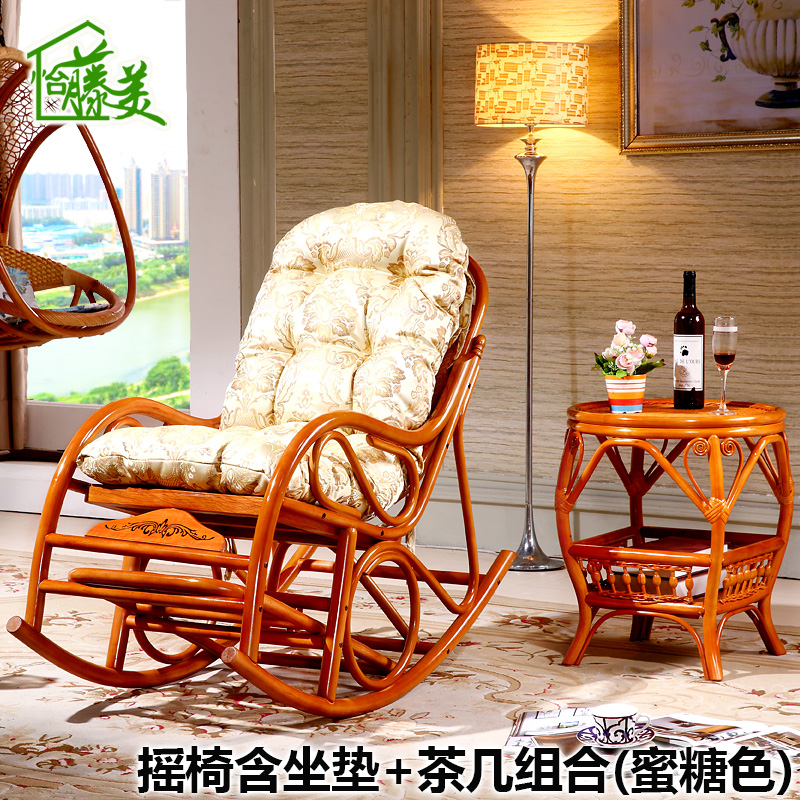 Купить Кресло-качалка Балкон ротанга кресло-качалка для взрослых с ...