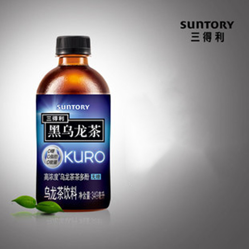 SUNTORY/三得利黑乌龙 无糖0脂茶饮料高浓度茶多酚整箱349ml*24瓶