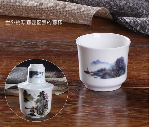 Hai ly rượu vang ly tách rượu tách xương gốm sứ Trung Quốc một nửa rượu vang vàng rượu vang trắng rượu vang rượu vang hầm rượu vang rõ ràng ly vang trắng