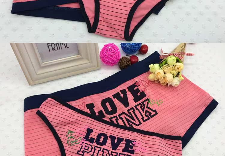 Sinh viên đồ lót cặp vợ chồng mới đồ lót cotton thời trang eo thấp thoải mái nam nữ sọc phù hợp với đồ lót thủy triều đồ lót ren quyến rũ