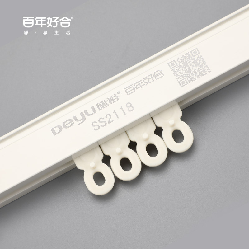 Deyu retractable curtain rail pulley curtain rod aluminum alloy straight rail top mount side mount single and double guide rail slide