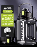 [Модель детской сумки] Спортивная черная 2,7 л (может удерживать воду), утолщенный ПК