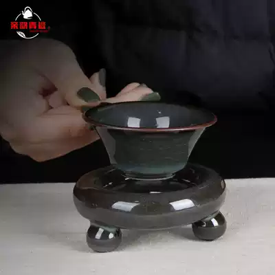 Pro-rhyme celadon tea tea leak filter kung fu tea set tea compartment isolation tea filter funnel tea leak cup holder