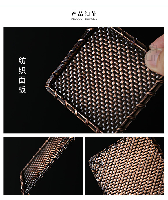 Đặc biệt hàng ngày Bộ trà Kung Fu khay trà Cách ly trà trà Khay trà nghi lễ giữ cốc Cup mat Đồng nghệ thuật trà coaster - Trà sứ bình giữ nhiệt pha trà