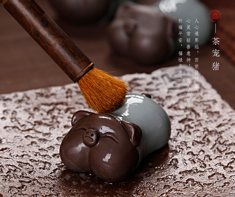 Long Tuyền lò gốm kungfu bộ phụ kiện mỹ trà gốm pet tấm trang trí Huân Tianxi trà chơi - Trà sứ bình ủ trà sữa