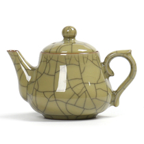 Longquan Qinyun Celadon teapot ice crack glaze single pot ceramic Gongfu tea household filter tea pot large custom