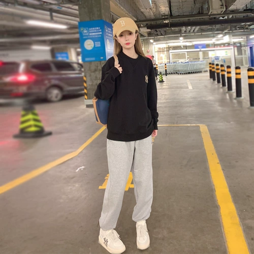 MLB Классический осенний свитшот подходит для мужчин и женщин, оверсайз