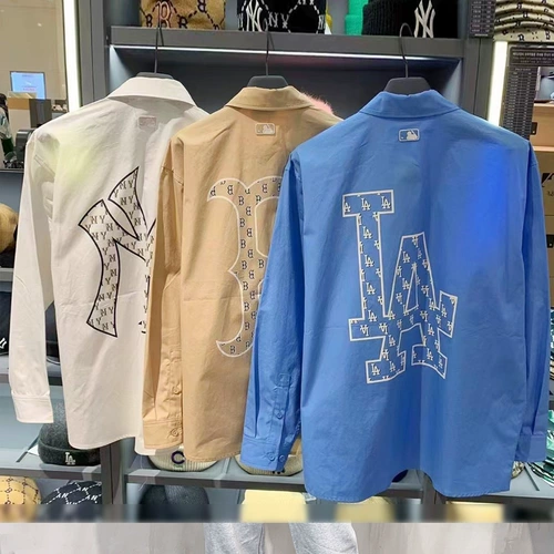 MLB, рубашка, весенний кардиган для отдыха, оверсайз, тренд сезона