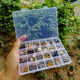 24-grid multi-grid storage box for earrings and earrings, transparent large-capacity dust-proof and anti-oxidation jewelry box