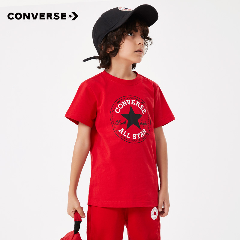 Converse 匡威 纯棉 中大童 短袖T恤 天猫优惠券折后￥69包邮（￥99-30）男女童105~165码多色可选