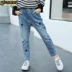 Quần jeans bé gái cộng với nhung dày 2018 mới to sóng trẻ em xuân hè thu đông mặc quần trẻ em thoi trang tre em Quần