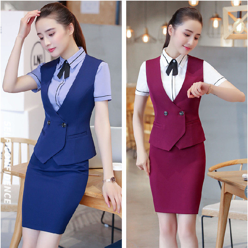 Horse suit women summer shirt thin suit suit suit shopsBuilding Hotel uniform KTV beauty artist work clothes