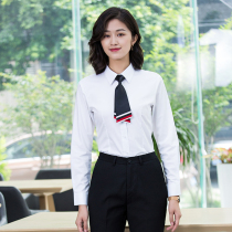 White shirt womens long-sleeved long pants skirt suit business professional dress hotel sales office waiter work clothes autumn and winter