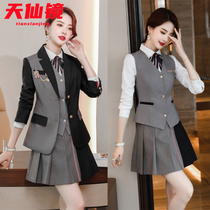 Kindergarten teacher garden uniform front desk work clothes college style jktv uniform beauty salon kindergarten teacher uniform professional suit female