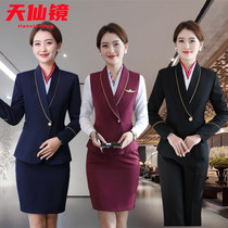 Business wear ladies fashion temperament suit vest suit hotel dress stewardess beautician overalls long and short sleeves