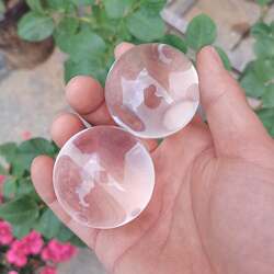 White Crystal Ball Health Handball Fitness Hand Grip Play White Transparent Hand Exercise Ornaments Glass Ball