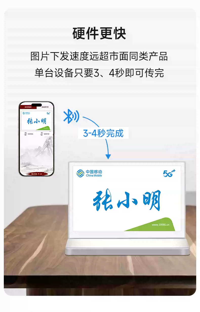 步頻 電子會議桌牌雙面墨水屏銀色款L7400/L7600 E6彩色會議室桌籤臺卡工位座位牌(支持花唄/支持對公)