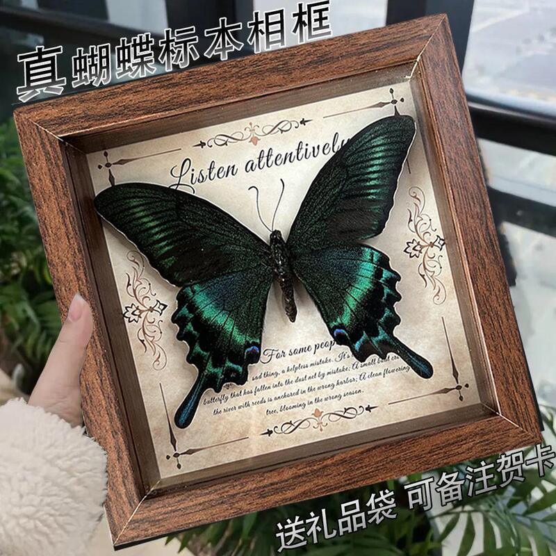 Real Butterfly Specimen Photo Frame European-Style Decorative Painting DIY Retro Photo Frame Display Stand Coming-Of-Age Ceremony Student Version Birthday Gift Real Butterfly Specimen Photo Frame European-Style Decorative Painting DIY Retro Photo Frame Display Stand Coming-Of-Age Ceremony Student Version Birthday Gift