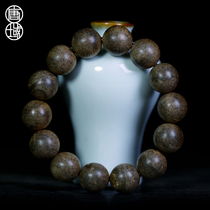 Tang Dynasty Cambodian agarwood hand string Beed beads and rosary bracelet single circle men and women Natural Flower dense oil line old material