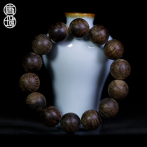 Tangyu Brunei 16mm Aarwood incense natural Fidelity collection grade agarwood bracelet 108 men and women Buddha beads handstring