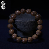 Tang Dynasty Cambodian agarwood hand string Beed beads and rosary bracelet single circle men and women Natural Flower dense oil line old material