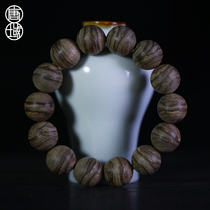 Tangyu Dalagan tiger skin pattern 16mm agarwood bracelet male natural Indonesian Buddha beads female bracelet fragrant charm sweet