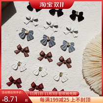 Japanese MOE nail bow jewelry new net red style Japanese matte alloy three-dimensional decorative nails