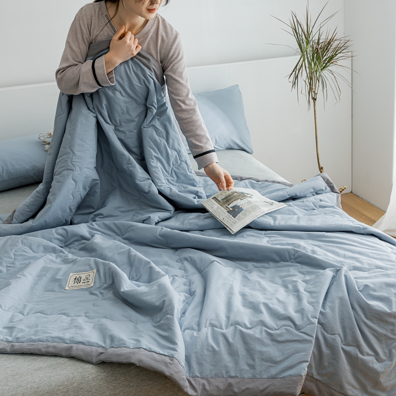 A-class cotton summer quilt can be machine-washed pure cotton air-conditioning quilt skin-friendly and comfortable summer cool quilt student dormitory cotton thin quilt