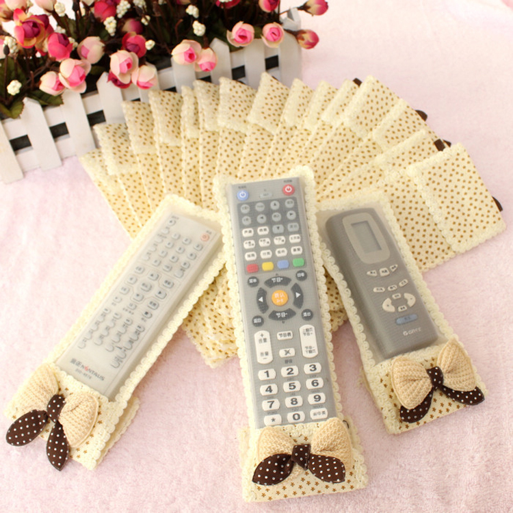 Sáng tạo từ xa TV từ xa bìa nắp tay lạnh số vừa và nhỏ của ren từ xa vỏ bảo vệ từ xa - Bảo vệ bụi áo điều hoà azuki