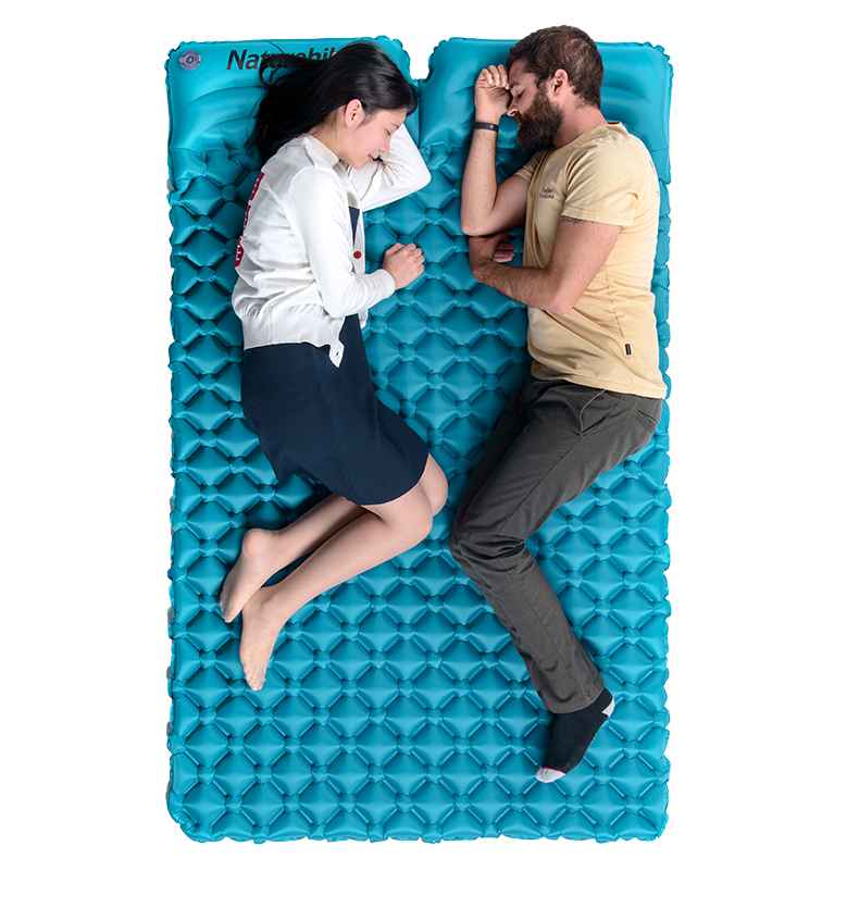NH di động siêu nhẹ di động đôi gối trứng tổ đệm bơm hơi ngoài trời Lều ngủ mat cắm trại mat ẩm - Thảm chống ẩm / Mat / Gối thảm picnic