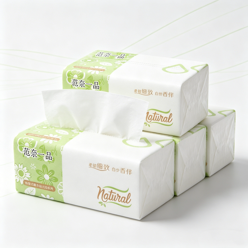 Natural Wood Pulp Commercial Hand Towels, Large Pack Tissue Paper, Household Napkins, Water-Resistant Facial Tissues, Feminine and Baby Hygiene Paper