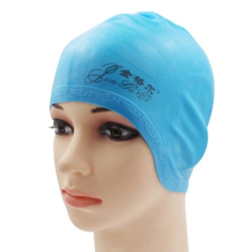 Mũ lưỡi trai Jingeer mũ bơi Mũ cao su silicon Mũ bơi bãi biển Mũ cao su Earmuffs Thời trang
