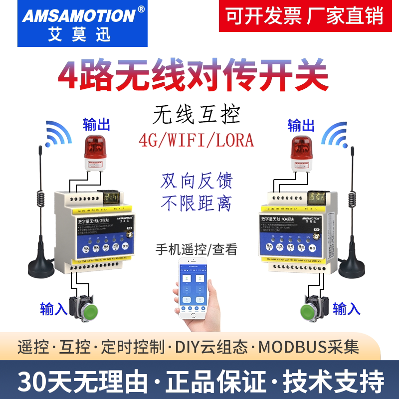 Aimoxun Wireless Switch Signal Transmission and Reception Controller 4g Mobile Remote Control Switch Module