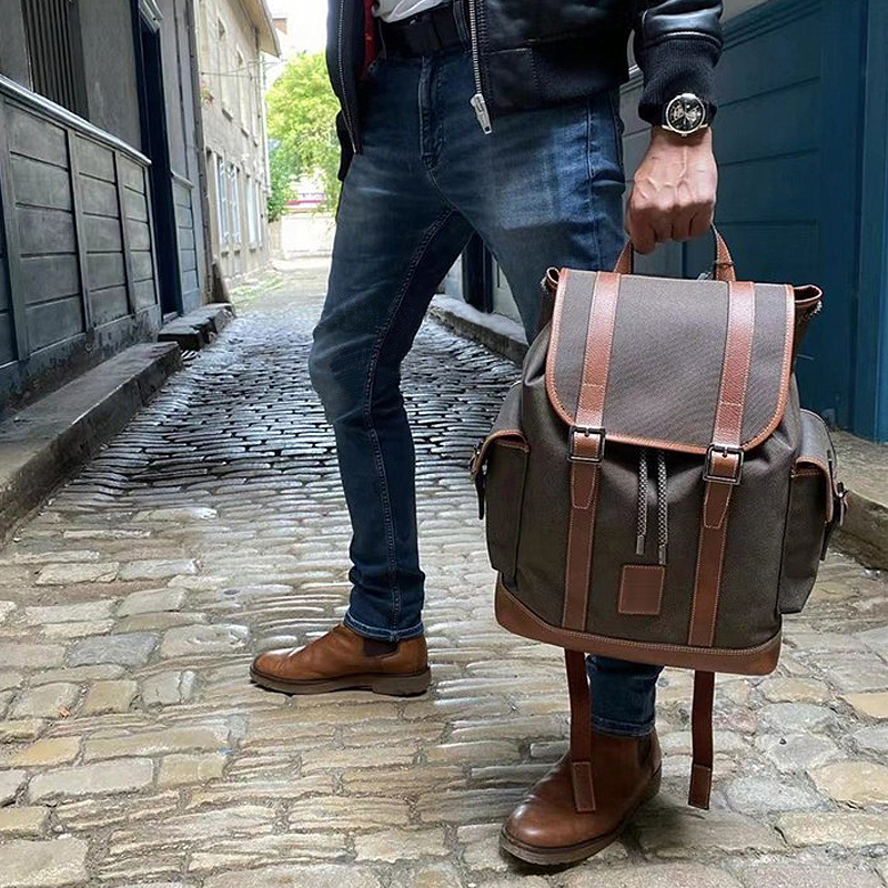 New Boxford Backpack Men's Business Travel Canvas Mountaineering Backpack Men's Bag School Bag Computer Backpack