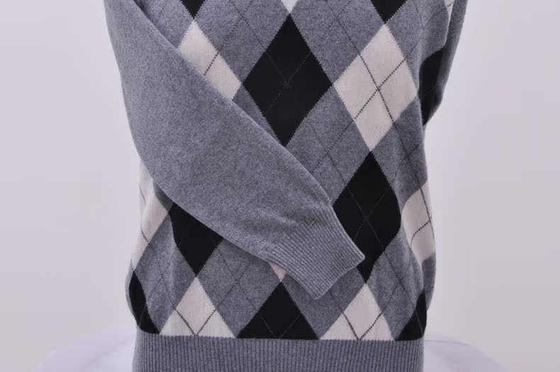 Áo len cashmere cổ lọ nam len cổ chữ V đính kim cương ấm áp 2017 áo len mùa thu đông mới - Áo len Cashmere áo nam hàng hiệu