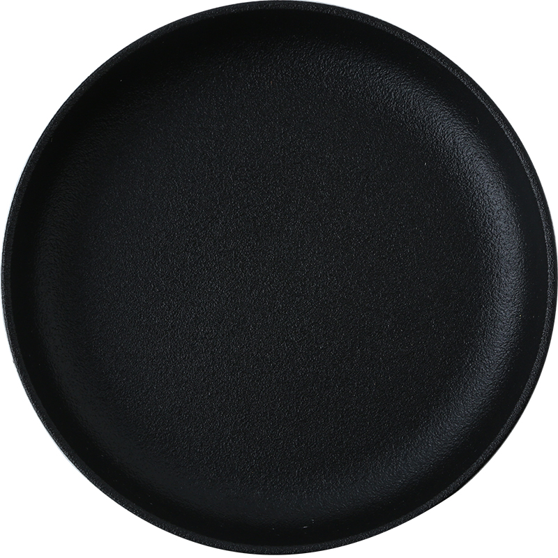 Deep dish grind arenaceous black snow glaze ceramic tableware disc 8 inches household food dish soup plate contracted white western - style food dish