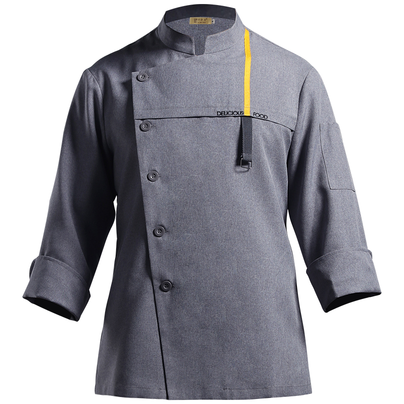 Long Sleeve nam quần áo thời trang trường Nhà hàng Khách sạn Chef của mùa thu / mùa đông Mang Trend thể được tùy chỉnh Trắng bếp Workwear
