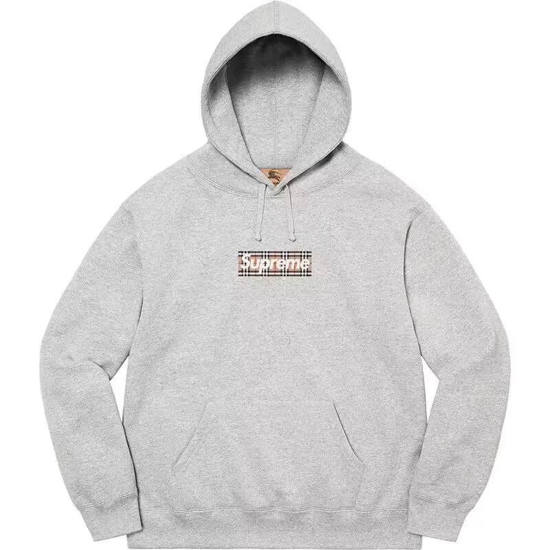 Суприм 22SS BOX HOODED SWEATSHIRT ко-брендированный толстовка с капюшоном, свободная худи
