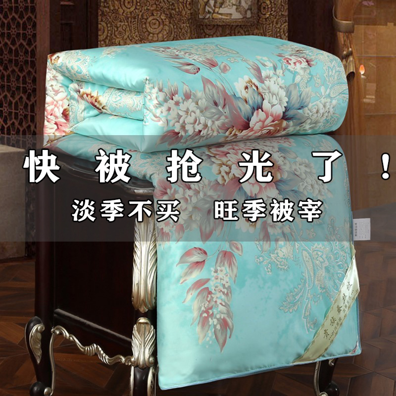 Silk quilt summer quilt spring and autumn thickening warm winter quilt air conditioner summer cool quilt single student double quilt quilt core cotton