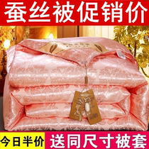 Gift quilt cover silk quilt 100% mulberry silk quilt spring and autumn cotton quilt core thickened winter quilt single double air conditioning quilt