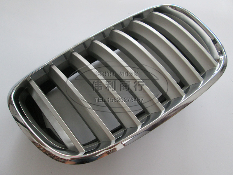Suitable for BMW X5 mid-net E70 pig nose X6 machine cover grid E71 air inlet titanium silver color double kidney midnet-Taobao