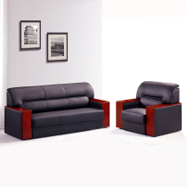 Office sofa leather business coffee table combination modern simple reception area reception room office sofa